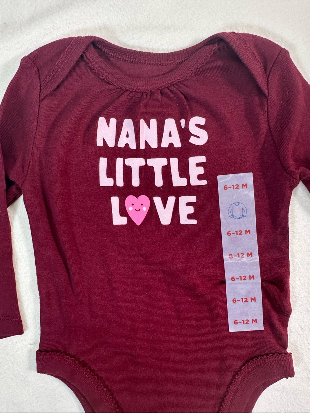NWT Old Navy Baby Maroon One-Piece Size 6-12M - Picture 2 of 6